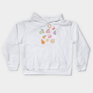 cute colored fresh fruit Kids Hoodie